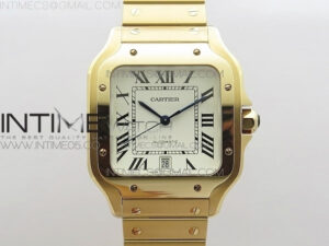 Santos de Cartier 40mm 2018 RG RXW 1:1 Best Edition White Dial on SmartLinks Bracelet MIYOTA 9015