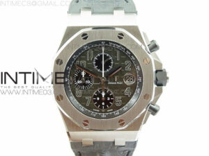 Royal Oak Offshore 2014 JF V2 1:1 Best Edition Gray Dial on Gray Leather Strap A3126 (Free Rubber Strap)