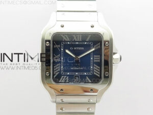 Santos de Cartier 40mm 2018 RXW 1:1 Best Edition Blue Dial on SS SmartLinks Bracelet MIYOTA 9015
