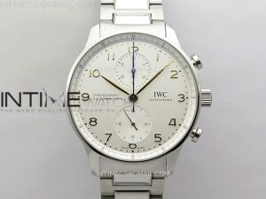 Portuguese IW371604 SS ZF 1:1 Best Edition White Dial Rose Gold Markers on SS Bracelet A96355