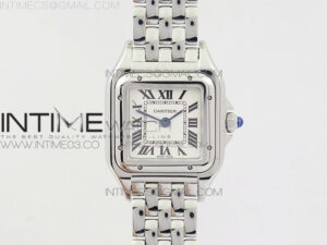 Panthère Secrete Ladies 22mm SS 8848F 1:1 Best Edition White Dial on SS Bracelet Ronda Quartz