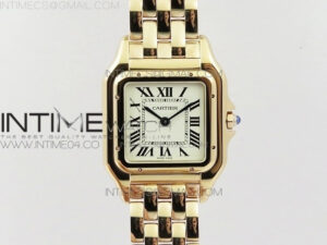 Panthère Secrete Ladies 27mm RG 8848F 1:1 Best Edition White Dial on RG Bracelet Ronda Quartz
