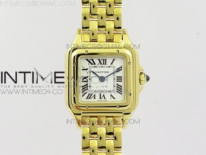 Panthère Secrete Ladies 22mm YG 8848F 1:1 Best Edition White Dial on YG Bracelet Ronda Quartz
