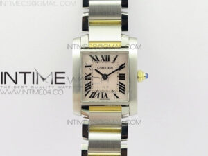 Tank Francaise Ladies 25mm SS/YG 8848F 1:1 Best Edition Pink MOP Dial on SS/YG Bracelet Ronda Quartz
