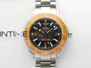 Seamaster 6000M Ultra Deep Orange Ceramic Bezel SS VSF 1:1 Best Edition Gray Dial on SS Bracelet A8912 Super Clone