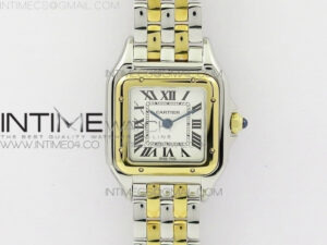 Panthère Secrete Ladies 22mm SS/YG 8848F 1:1 Best Edition White Dial on SS/YG Bracelet Ronda Quartz