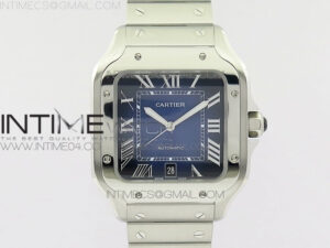 Santos de Cartier 40mm 2018 BVF 1:1 Best Edition Blue Dial on SS SmartLinks Bracelet MIYOTA 9015