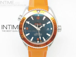PLANET OCEAN 45MM BLACK A2824-2 on Orange Rubber strap by BP maker