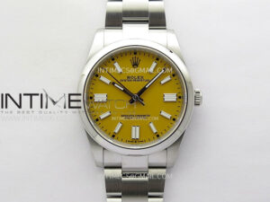 Oyster Perpetual 41mm 124300 904L VSF 1:1 Best Edition Yellow Dial on SS Bracelet VS3235