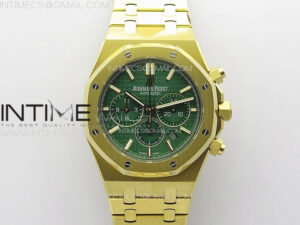 Royal Oak Chrono 26320ST YG OMF 1:1 Best Edition Green dial on SS Bracelet A7750