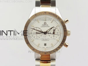 Speedmaster '57 Co-Axial RG/SS OMF 1:1 Best Edition White Dial White Markers on RG/SS Bracelet A9300