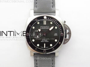 PAM 1288 O VSF 1:1 Best Edition Verde Smeraldo Anthracite gradient on Gray Leather Strap P.900 Super Clone
