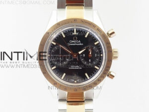 Speedmaster '57 Co-Axial RG/SS OMF 1:1 Best Edition Black Dial White Markers on RG/SS Bracelet A9300