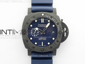 PAM 1232 Carbotech 44mm VSF Best Edition Blue Dial Blue Markers on Blue Rubber Strap P.9010 Clone
