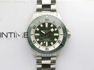 SuperOcean Automatic 44 Green Ceramic Bezel TF 1:1 Best Edition Green Dial on SS Bracelet A2824