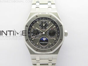 Royal Oak 41mm Complicated 26574 SS APSF1:1 Best Edition Gray Dial on SS Bracelet A5134