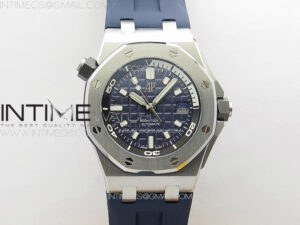 Royal Oak Offshore Diver 15720 IPF 1:1 Best Edition Blue Dial on Blue Rubber Strap A4308