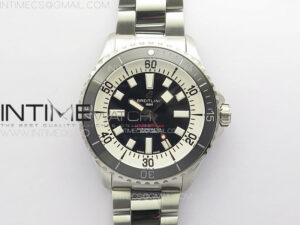 SuperOcean Automatic 44 Black Ceramic Bezel TF 1:1 Best Edition Black Dial on SS Bracelet A2824