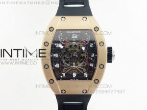 RM022 RG Skeleton Dial on Black Rubber Strap MIYOTA 9015