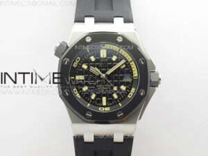Royal Oak Offshore Diver 15720 IPF 1:1 Best Edition Black Dial on Black Rubber Strap A4308