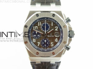 Royal Oak Offshore 2018 SIHH JF 1:1 Best Edition Havana Brown/Blue Dial on Brown Leather Strap A7750