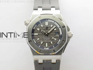 Royal Oak Offshore Diver 15720 IPF 1:1 Best Edition Gray Dial on Gray Rubber Strap A4308