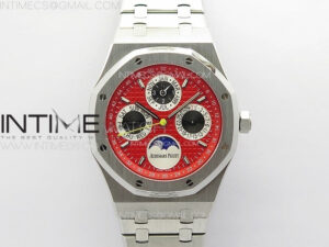 Royal Oak 41mm Complicated 26574 SS APSF 1:1 Best Edition Red Dial on SS Bracelet A5134 (CHS) V2