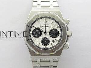Royal Oak Chrono 26331ST SS IPF 1:1 Best Edition Silver Dial Black subdial on SS Bracelet A7750