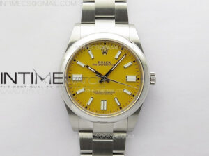 Oyster Perpetual 41mm 124300 904L Steel GMF 1:1 Best Edition Yellow Dial on SS Bracelet VR3230 V2