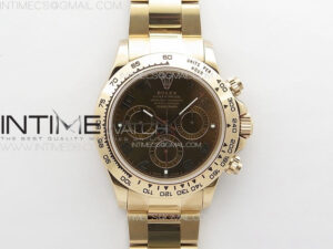 Daytona 116506 RG APSF Brown Dial Numbers Markers On RG Bracelet Slim A7750