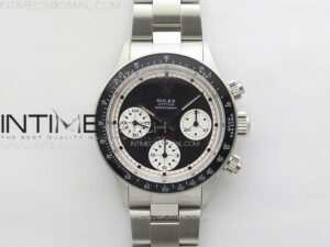 Daytona 6263 SS JKF Best Edition Black Dial Style01 Black Tachymeter Bezel on SS Bracelet Venus 75