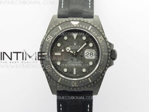 Sea Dweller 43mm Carbon 'IRBIS' DIWF Best Edition Carbon Dial on Black Nylon Strap A2824
