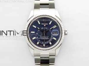 Sky-Dweller 326934 904L SS Noob 1:1 Best Edition Blue Dial on SS Bracelet Asian 23J to 9001