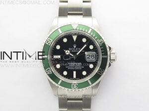Submariner 16610 LV Green No Rehaut 904L SS RAF 1:1 Best Edition on 904L SS Bracelet SA3135