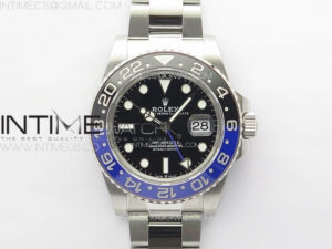 GMT-Master II 126710 Black/Blue Ceramic Bezel 904L SS GMF 1:1 Best Edition Black Dial on 904L Oyster Bracelet VR3285 V5