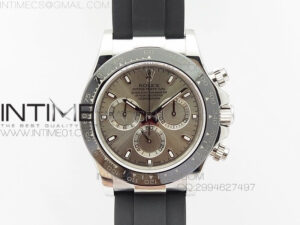 Daytona 116519LN JH Best Full Gray Dial On Rubber Strap A4130 (Free XS rubber strap)
