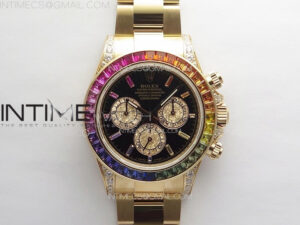 Daytona 116595 Rainbow RG Noob Best Edition Black dial On RG Bracelet SA4130