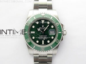 Submariner 116610 LV Green Ceramic C+F 904L 1:1 Best Edition on SS Bracelet VR3135
