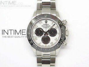 Daytona Ceramic Bezel SS/White dial Number Marker  A7750 @ 6