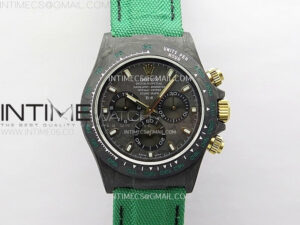 Daytona DIW Carbon Noob 1:1 Best Edition Carbon/Black RG Dial on Green Nylon Strap SA4130 V2