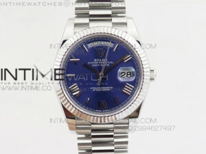 DayDate 40mm BP Best 228206SS Blue Roman Dial on SS Bracelet