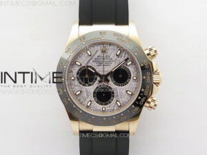 Daytona 116518LN RG APSF Meteorite Dial Sticks Markers On Rubber Strap Slim A7750