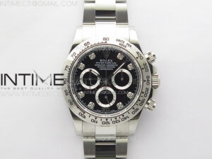 Daytona 116509 904 SS BTF 1:1 Best Edition Black Dial Crystals Markers On 904L SS Bracelet SA4130