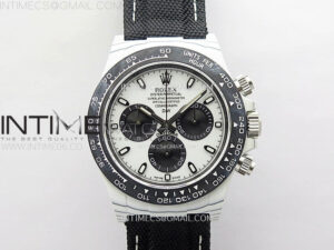 Daytona DIW White Carbon Case and Bezel Noob Best Edition White/Black Dial on Black Nylon Strap SA4130 V2