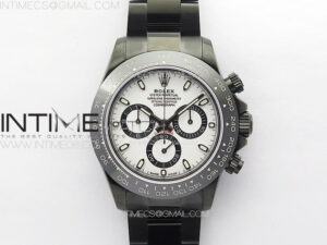 Daytona Blaken DLC APSF Best Edition White Dial on SS Bracelet A7750