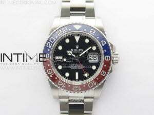 GMT-Master II 126710 Red/Blue Ceramic Bezel 904L SS GMF 1:1 Best Edition Black Dial on 904L Oyster Bracelet VR3285 V5