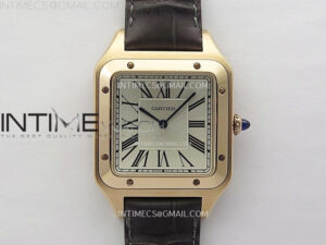 Santos Dumont 42mm RG F1F Best Edition Silver Dial on Leather Strap Quartz