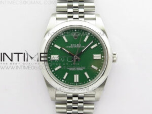 Oyster Perpetual 41mm 124300 BP Best Edition Green Dial on SS Jubilee Bracelet