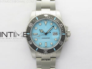 Submariner DIW Carbon Bezel VSF 1:1 Best Edition Tiffany Blue Dial on Sandblasted Bracelet VS3135