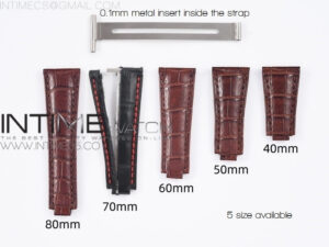 Genuine Alligator Leather Strap with Metal Insert for Rolex